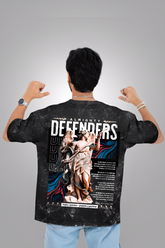 Defenders Acid Washed Oversized Tee